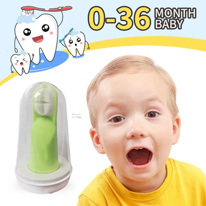 FOREVIVE Finger Tooth Brushing Baby, Silicone Soft Baby Toothbrush 12 Months and Up, Newborns Toddler Toothbrushes 1-2,Training Infant Toothbrush for Gentle Oral Care, Finger Brush with Travel Storage Case - Image 3